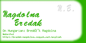 magdolna bredak business card